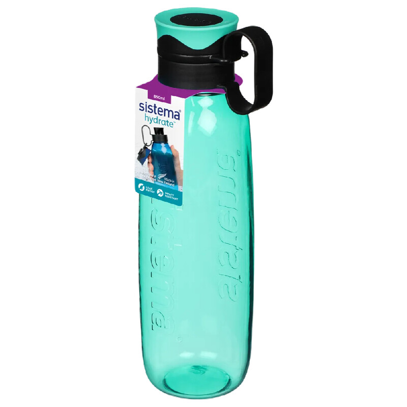 

Sistema 850ml Traverse Bottle for school, Office, on the Go, Leak Proof with Screw Top Lid, made with resistance Plastic, Dishwasher safe, BPA Free. G