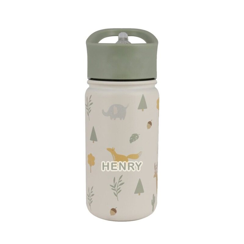 

Little Ia Little AI Woodland Insulated Water Bottle, 420 ML