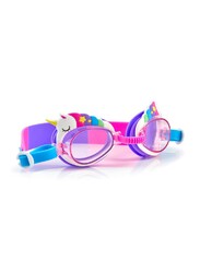 Aqua2ude Rainbow Unicorn Swim Goggles for Kids Age +3, 100% silicone I latex-free I With uv protection I Anti-fog I with adjustable nose piece I comes with hard protective case.