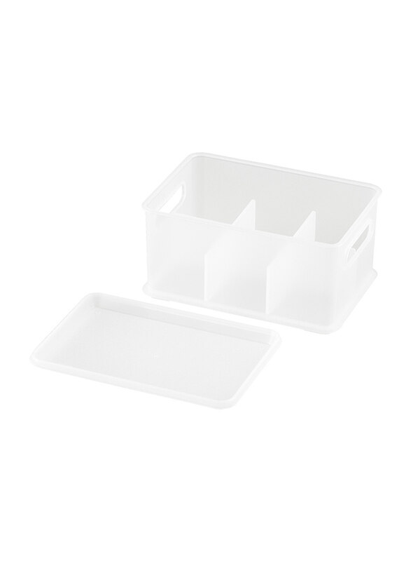 

Pearl Life Lidded Deep Storage Bin with Dividers, X-Small, Clear