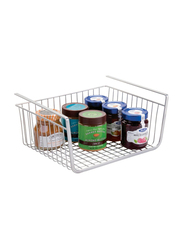 Inter Design York Lyra Steel Under Shelf Basket, 10 x 12.5 x 5.7 inch, Silver