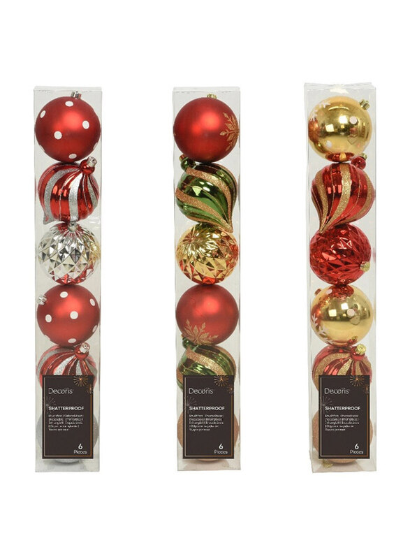 

Kaemingk Shatterproof Shiny & Matt Glitter Painting Baubles, 6 Pieces, Assorted