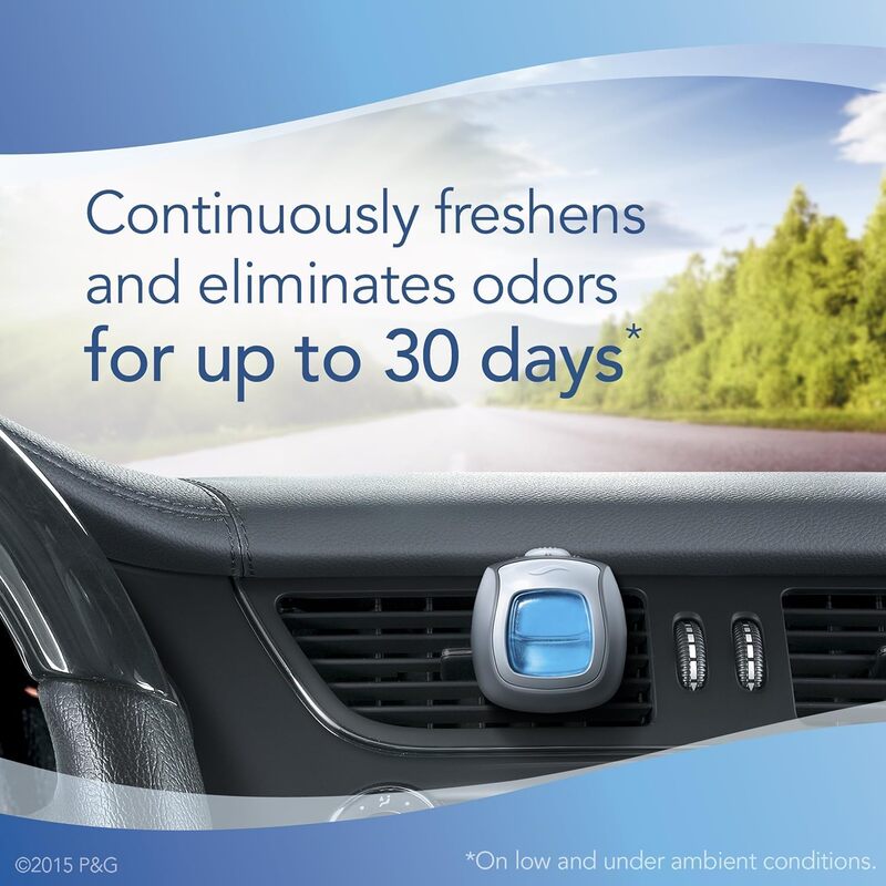 Febreze Car Air Freshener 5 Count - Ocean, Original, Moonlight Breeze, Linen & Sky And Platinum Ice