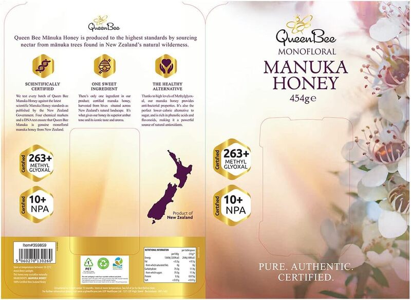 Queen Bee Monofloral Manuka Honey MGO 263+ - 454g