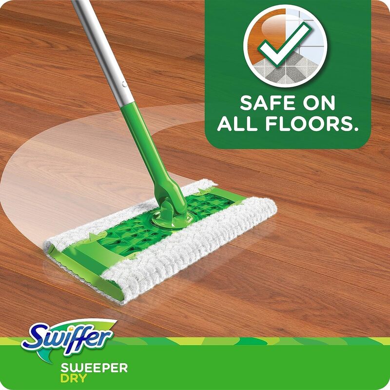 Swiffer Sweeper Dry Sweeping Pad Refills For Floor Mop, Sweeping Cloths Unscented 84 Count