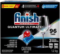 Finish Powerball Quantum Ultimate Plus Automatic Dishwasher Detergent - 96 Tabs, 1.2kg