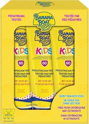 Banana Boat Kids Tear Free 240ml Sunscreen Lotion Broad Spectrum SPF 60 - Pack Of 3