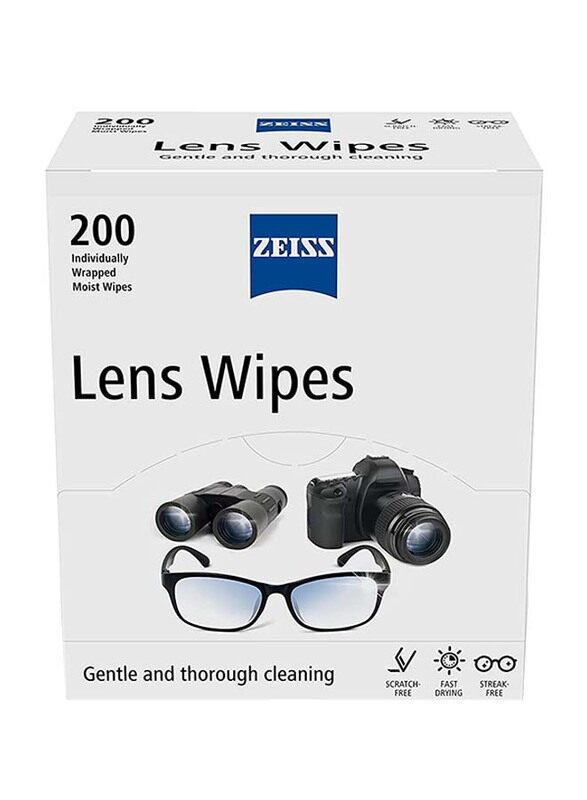 

Zeiss Lens Wipes, 200 Wipes