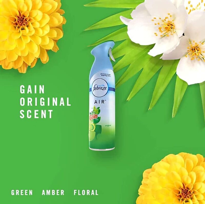 Febreze Air Freshener 4 x 250g Variety Pack (Linen & Sky, Original, Hawaiian Aloha, Fresh Scent)