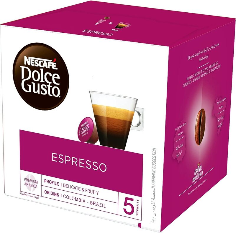 Nescafe Dolce Gusto Espresso Coffee Pods , 16 Capsules