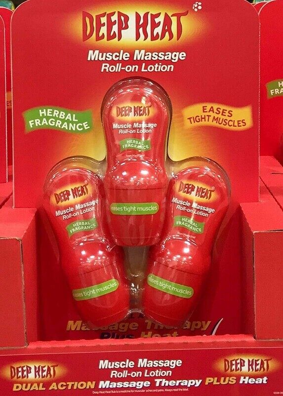 

Deep Heat Muscle Massage Roll-On Lotion, 3 x 50 ml