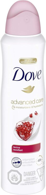 Dove Advanced Care Dry Spray Antiperspirant Deodorant for Women Revive for 48 Hour Protection And Soft And Comfortable Underarms 107g