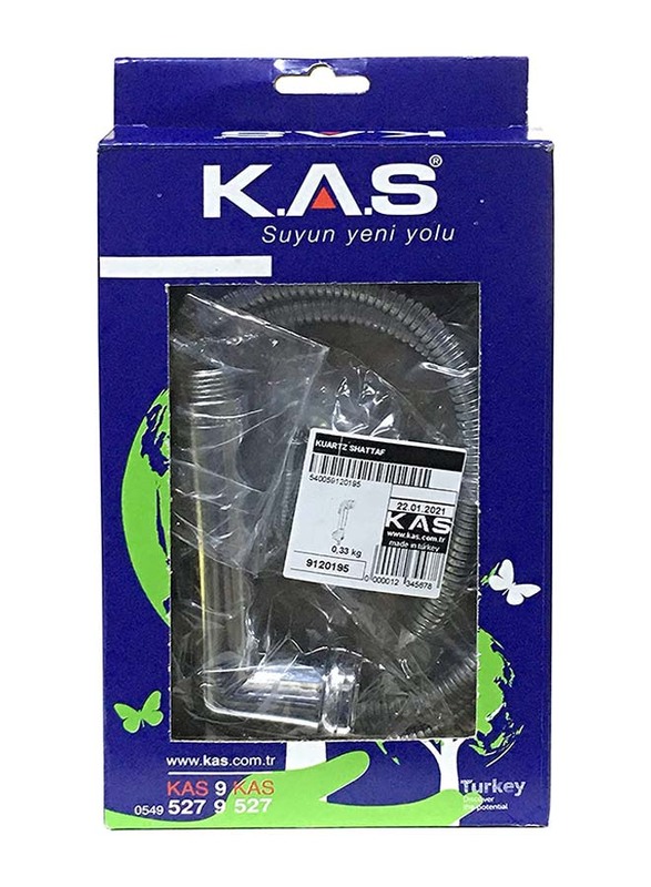 KAS Handheld Bidet Sprayer Shattaf for Toilet with Stainless Steel Shower Hose, Bathroom Shower Bidet Spray Complete Set, Silver
