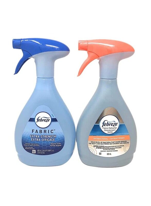 

Febreze Extra Strength + Antibacterial Fabric Refresher, 2 x 800ml
