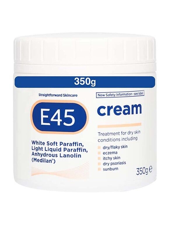 

E45 Dermatological Moisturising Cream Tub, 350g