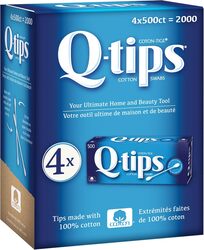 Q-tips Cotton Swabs 4 Pack Of 500 -2000 Count