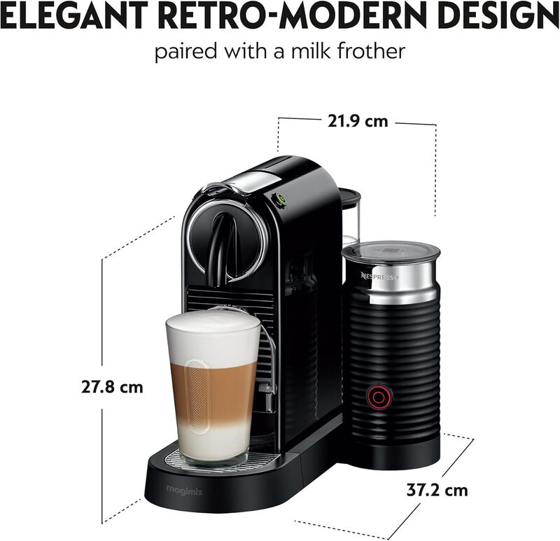 Nespresso 11317 Citiz and Milk Coffee Machine Black By Magimix - International Version