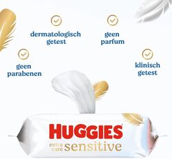 Huggies Pure Extra Care, Baby Wipes - 8 Packs 448 Wipes Total - Fragrance Free Wet Wipes for Sensitive Skin - 99 Percent Pure Water With Natural Fibers