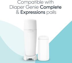 Diaper Genie Diaper Pail Refills, Unscented Pack Of 8 x 270 - 2160 Count
