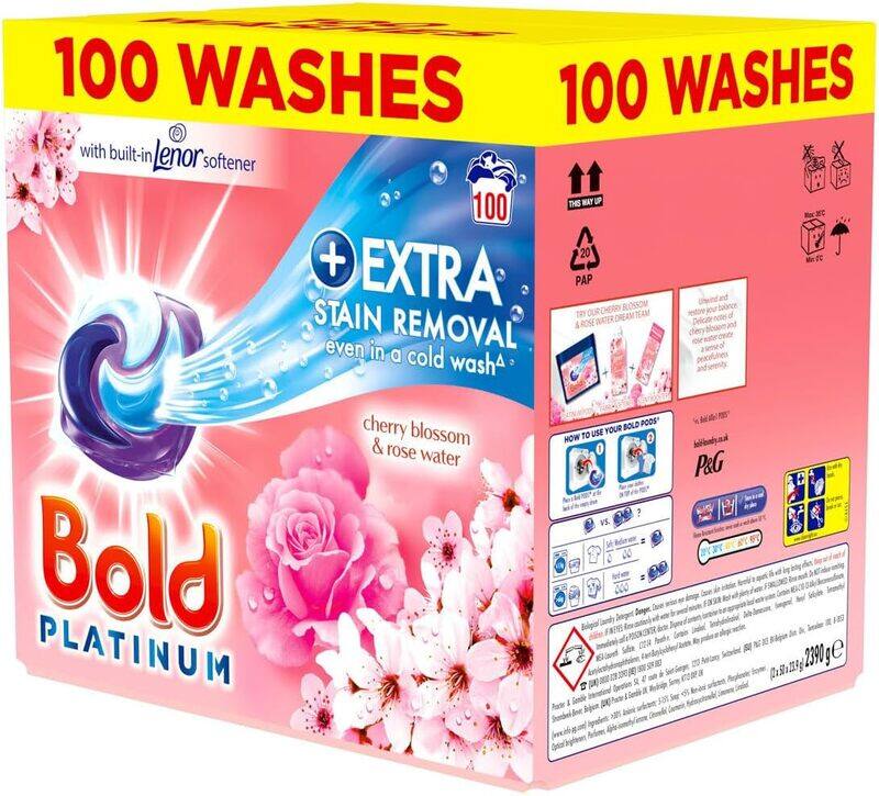 

Bold Platinum Pods Cherry Blossom & Rose Water - 100 Wash