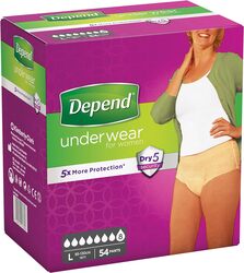 Depend Female Underwear Large 54 Pants