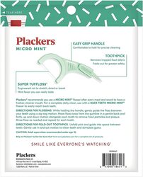 Plackers Micro Mint Dental Flossers - 150 Pack, Fresh Breath For Miles Of Smiles, Engineered Not To Stretch Shred Or Break