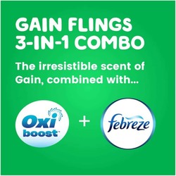 Gain Flings Liquid Laundry Detergent Pacs, 4 x 699g