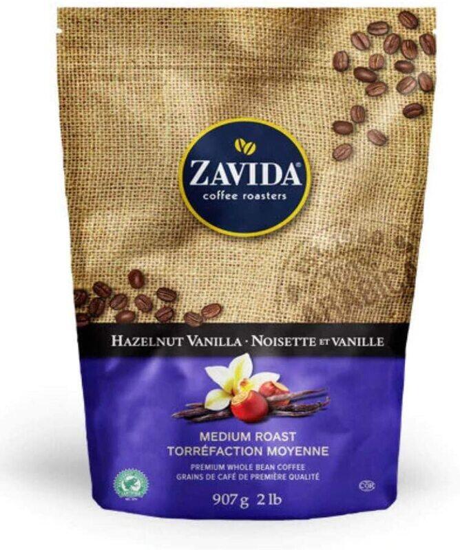 

Zavida Hazelnut Vanilla Whole Medium Roast Coffee Beans, 907g