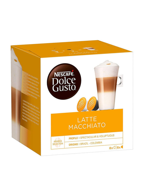 Nescafe Dolce Gusto Latte Macchiato Coffee Capsules, 16 Capsules