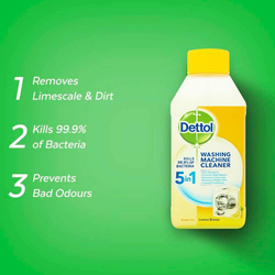 Dettol Lemon Washing Machine Cleaner, 250ml