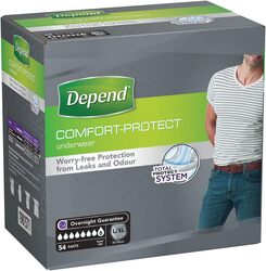 Depend Underwear Absorbent Absorption Super Size L & XL Men  54 Units