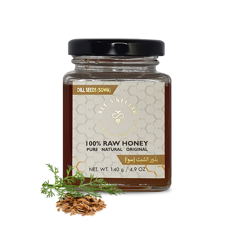 Bee's Nectar Organic Natural Dill Seed (Sowa) Honey, 140 gm