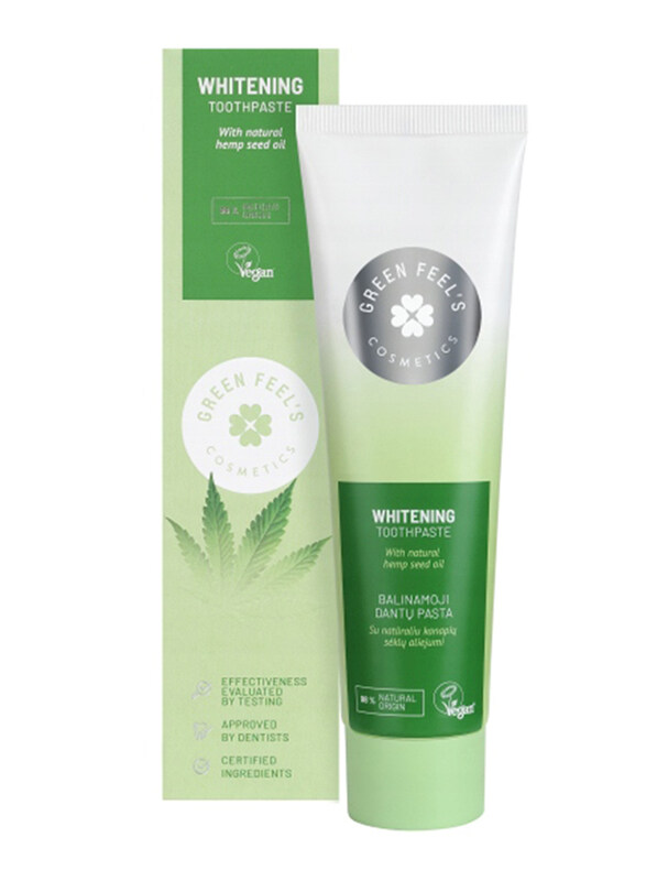 

Green Feel's Whitening Toothpaste with Natural Hemp Seed Oil, 100ml