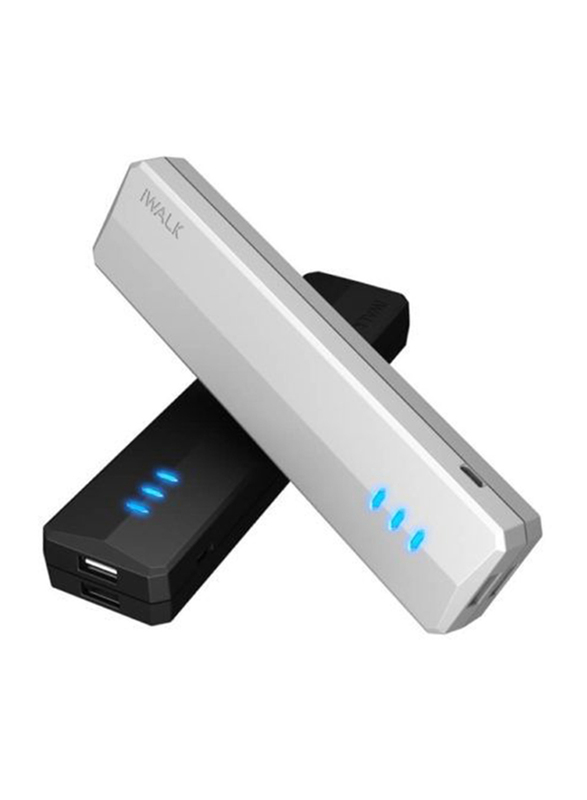 Iwalk 10400mAh Supreme Duo Power Bank, with Micro-USB Input, with Micro-USB Cable, UBS10400D, White