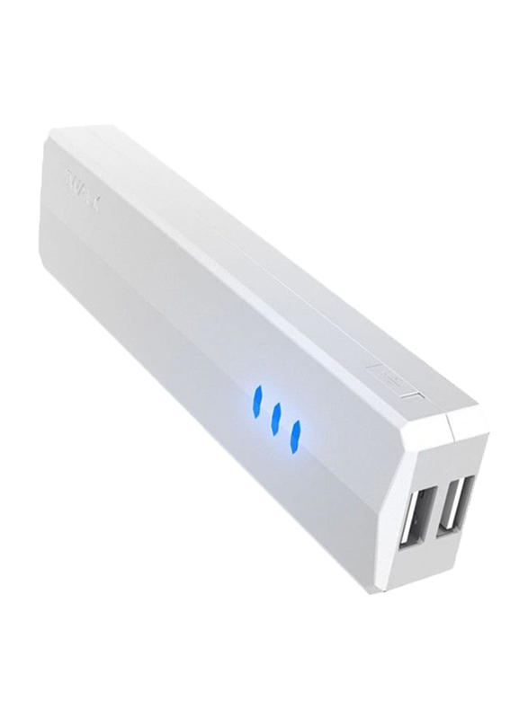 Iwalk 10400mAh Supreme Duo Power Bank, with Micro-USB Input, with Micro-USB Cable, UBS10400D, White