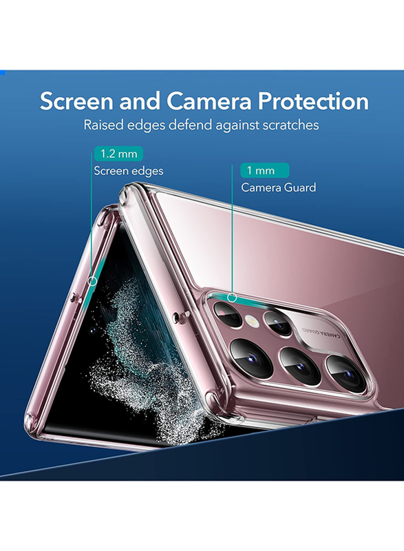 Esr Samsung Galaxy S23 Ultra Metal Kickstand Mobile Phone Back Case Cover, Clear