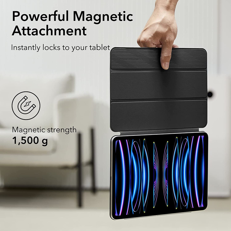 Esr Apple iPad Pro 11 (2022/2021/2020) Rebound Magnetic Tablet Back Case Cover, Black