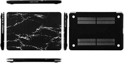 Marble Pattern Protective Skin Case Cover for Apple MacBook Retina 13 13.3 Inch, Black