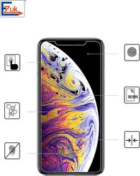 Apple iPhone XS Mobile Phone Ezuk 2in1 Front Back Tempered Glass Screen Protector, Clear
