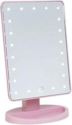 Rectangular Makeup Mirror with Led, Pink