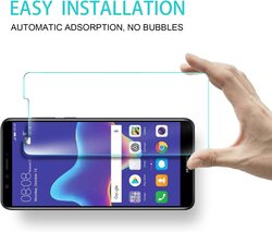 Huawei Y9 2019 Eltd Free Anti-Scratch Full Coverage Tempered Glass Screen Protector, Clear