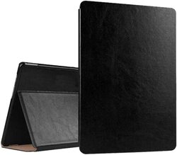 Muzz Samsung Galaxy Tab A / A2 10.5 Inch Leather Back Case Cover, SM-T590T595, Black