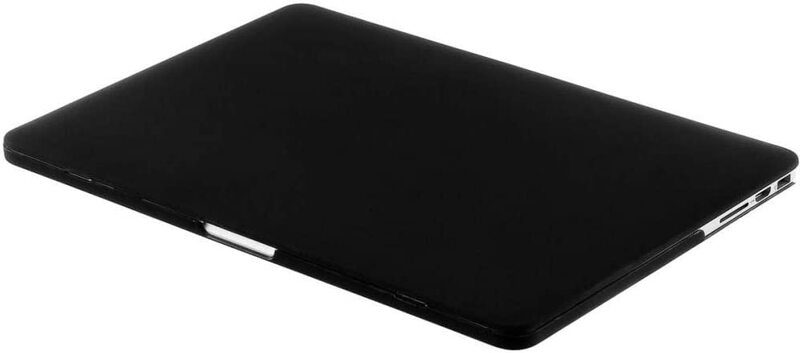 Frosted Matte Rubberized Laptop Hard Cover for Apple MacBook Pro 15 Inch, Black