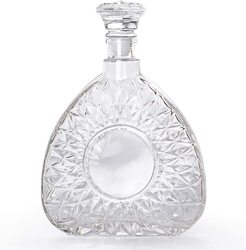 Mdluu 750ml Liquor Decanter Glass Decanter with Airtight Stopper Decanter Bottle, Clear