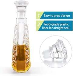 Mdluu 750ml Liquor Decanter Glass Decanter with Airtight Stopper Decanter Bottle, Clear