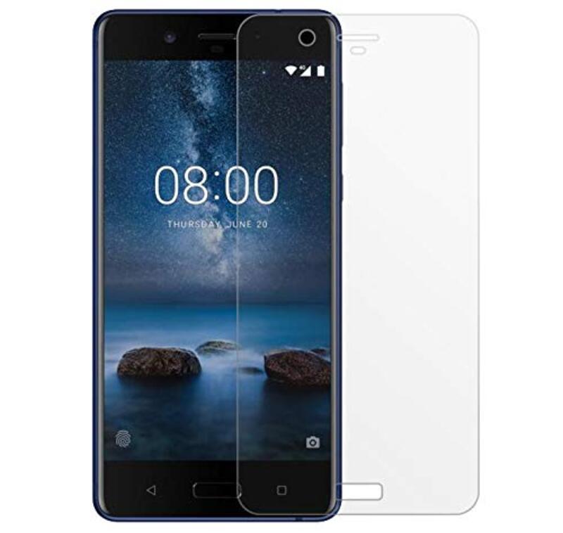 Muzz Nokia 8 Mobile Phone Tempered Glass Screen Protector, Clear