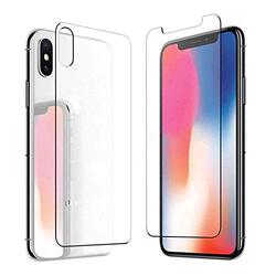 Muzz Apple IPhone XS Max Front & Back 2.5D Tempered Glass Screen Protector, Clear