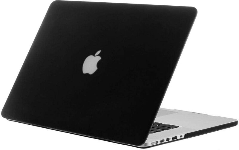 Frosted Matte Rubberized Laptop Hard Cover for Apple MacBook Pro 15 Inch, Black