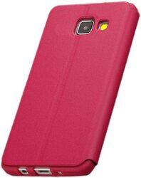 X-Level Samsung Galaxy A7 2016 Leather Mobile Phone Flip Case Cover with Screen Protector, Pink
