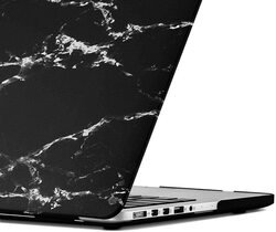 Marble Pattern Protective Skin Case Cover for Apple MacBook Retina 13 13.3 Inch, Black